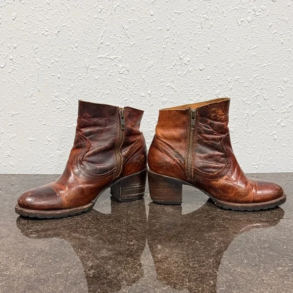 Freebird by Steven Distressed Brown Ankle Flint Boots